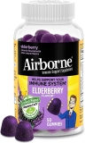 Airborne Elderberry Zinc Vitamin C Gummies for Adults - 50 Gummies Elderberry Flavor