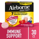 Airborne 1000mg Vitamin C Immune Support Multivitamin Effervescent Very Berry Tablets 30 Count
