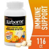 Airborne Citrus Chewable Tablets 116 count 1000mg Vitamin C Immune Support Supplement