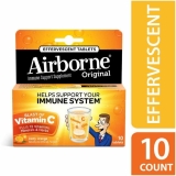 Airborne Original Vitamin C Immune Support Supplement Zesty Orange 10 ct for Enhanced Health Boost