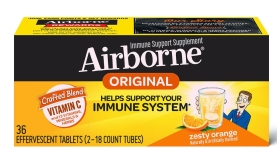 Airborne Orange Effervescent Tablets 36 Count