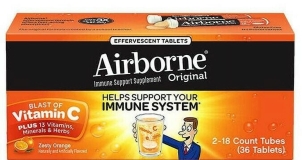 Airborne Zesty Orange Immune Support Effervescent Supplement - 36 Tablets