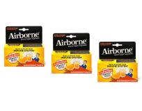 Airborne Effervescent Health Formula Tablets Orange 3 Pack 10 count Each