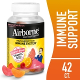 Airborne 750mg Vitamin C Immune Support Gummies 2 Pack Multivitamin Assorted Fruit 42 ct