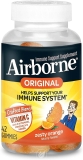 Airborne Zesty Orange Gummies 42 Count with 750mg Vitamin C Minerals Herbs Immune Support Pack of 2