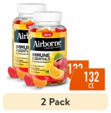 Airborne Immune Essentials Vitamin C Gummies 2 Pack Multivitamin Supplement Assorted Fruit Flavor 132 ct