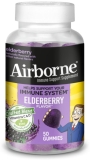 Airborne Elderberry Zinc Vitamin C Gummies Adults Immune Support Powerful Antioxidants Elderberry Flavor Gummy Pack 2