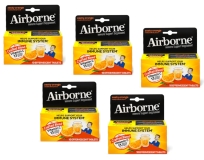 Airborne Effervescent Health Formula Tablets Orange 10 count Each 5 pack