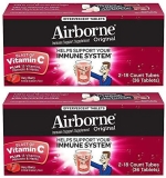 Airborne Very Berry Immune Support Effervescent Supplement 36 Tablets - 2 Pack