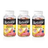 Airborne Assorted Fruit Flavored Gummies 63 count 750mg Vitamin C Minerals Herbs Immune Support Pack of 3