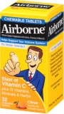Airborne Immune Support Vitamin C Citrus Chewable Tablets 32 ea x 6 Pack