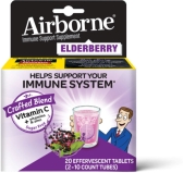 Airborne Elderberry Effervescent Tablets 72/20 ct Pack of 6