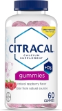 Citracal Calcium Supplement Gummies Chewable with Vitamin D3 Bone Health Chews Ages 12+ Raspberry Flavor 60 Count