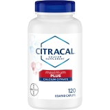 Citracal Maximum Plus Highly Soluble 650mg Calcium Citrate With 1000 IU Vitamin D3 Bone Health Supplement Caplets 120 Count
