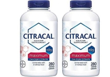 Citracal Calcium Citrate with Vitamin D3 2 Bottles 280 Caplets Each