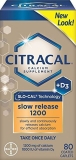 Citracal Calcium D Slow Release 1200 Coated Caplets, 80 Each Set of 4
