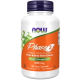 NOW Phase 2 White Kidney Bean Extract 500mg Weight Management 120 Veg Capsules