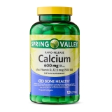 Spring Valley Rapid Release Calcium Softgel Capsules Bone Health 600mg 120 Count