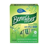 Benefiber Plant Based Prebiotic Fiber Supplement 28 Stick Packs 0.14 oz Each Suitable
