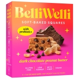 BelliWelli Dark Chocolate Peanut Butter Soft Baked Probiotic Bars - 4 x 1.4 oz bars
