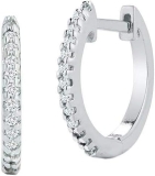 MATEO New York Diamond Huggie, White Gold