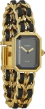 CHANEL Pre-Loved Black & Gold Premiere Watch Large, Black