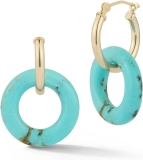 MATEO New York 14kt Turquoise Donut Hoops, Turquoise