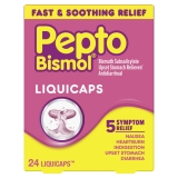 Pepto Bismol Liquicaps for Indigestion Anti-Diarrhea Stomach Relief 24 Count