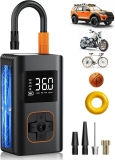 Portable Tire Inflator Air Compressor 10000mAh Cordless Pump for Car Bike Motorcycle Auto Ball Bicycle LED Digital Pressure Gauge 150 PSI