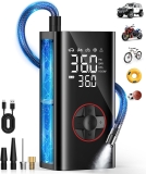Tire Inflator Air Compressor 150PSI 10000mAh Battery Pressure Gauge for Car Bike Motorcycle Ball Portable Cordless