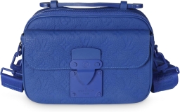 Louis Vuitton Pre-Loved Blue Taurillon Monogram S Lock Messenger