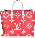 Louis Vuitton Pre-Loved Rouge Rose Monogram Giant Canvas Onthego GM