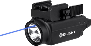 OLIGHT Baldr S Blue Beam 800 Lumens USB Rechargeable Tactical Flashlight White LED Combo Compact Rail Mounted Light 1913 GL Rail Battery Included Black