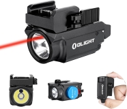 OLIGHT Baldr RL Mini 600 Lumens Compact Rail Mounted Weaponlight Red Beam White LED Combo Magnetic USB Rechargeable Tactical Flashlight 1913 GL Rail Built-in Battery