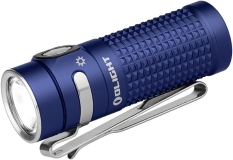 OLIGHT Baton4 Rechargeable EDC Flashlight Portable Light 1300 Lumens with Magnetic Charging Cable Small Powerful for Home Camping and Emergencies Regal Blue.