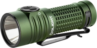 OLIGHT Baton Turbo EDC Rechargeable Handheld Flashlight 1000 Lumens Compact LED 510 Meters Long Throw Powerful Light Two-Way Clip Landyard Camping Home Use OD Green
