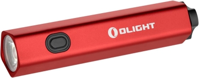 OLIGHT Diffuse Rechargeable EDC Pocket Keychain Flashlight 700 Lumens USB-C Charging High-Performance LED AA Flashlight for Outdoor and Night Working Red