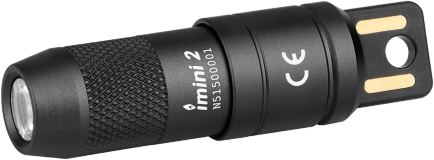 OLIGHT IMINI 2 EDC Rechargeable Keychain Flashlight 50 Lumens Compact Portable Mini LED Keyring Lights Built-in Battery Ideal Everyday Carry Emergencies Black