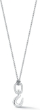 MATEO New York Hook Necklace, Silver