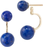 MATEO New York Womens Lapis Ear Jacket gold Earring
