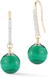 MATEO New York 14kt Malachite Ball Drop Earrings