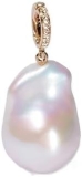 Annoushka Baroque Pearl Charm Pendant, 18ct Yellow Gold, White Freshwater Pearl and Brown Diamonds
