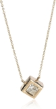 myGEMMA Pre-Loved GIA Certified Bezel Set Princess Cut Pendant, 14K Yellow Gold, 0.90 ct K/SI2 , 18