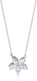 Tiffany & Co. Pre-Loved Victoria Mixed Cluster Pendant, Platinum 0.88 CTW, Large, 16 in