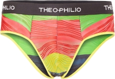 Theophilio Men's Rasta Printed Speedo
