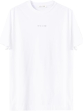 1017 ALYX 9SM Men's Minimal Logo Graphic Printed Crewneck T-Shirt, XL, White