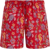 Vilebrequin Official Store X-Large Poppy Red Swim Trunks for Men USA Delivery