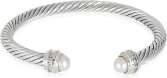 David Yurman Pre-Loved Sterling Silver Classic Cable Bracelet, 5mm, 6.25 in