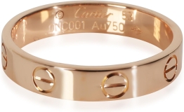 CARTIER Pre-Loved Love Wedding Band, Rose Gold, 6.25