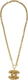CHANEL Pre-Loved Gold Quilted 'CC' Necklace Large, Gold
